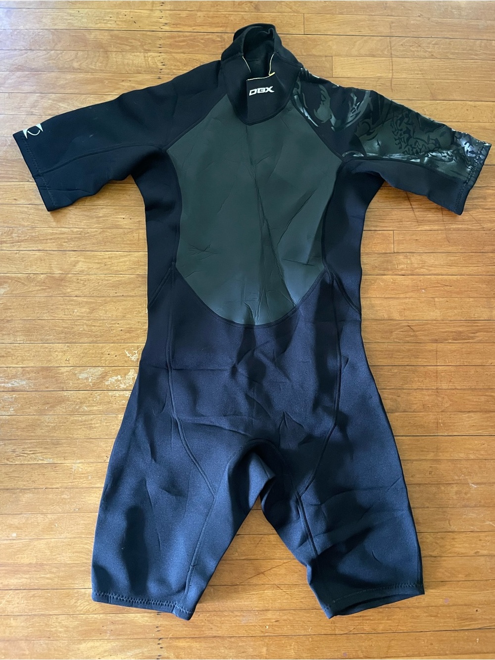 OBX Black Neoprene Short Sleeve Wetsuit